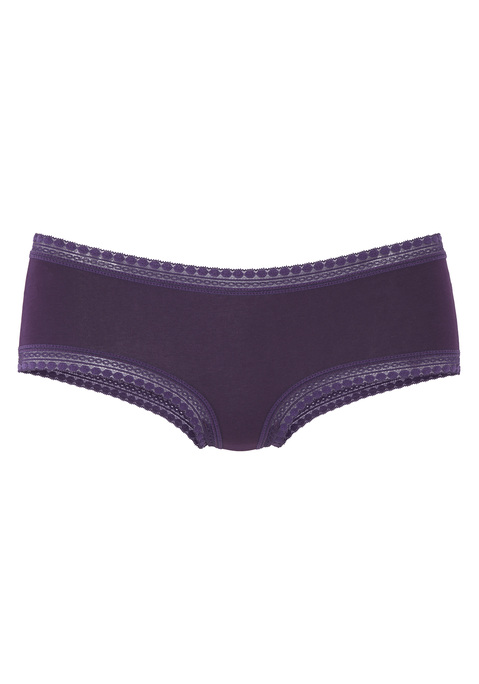 Bild: Panty von LASCANA: Lascana Pantys im 3er-Pack. Mit grafischer Spitze an Taillen- und Beinabschlüssen. Allover bedruckt und uni in einer Packung.