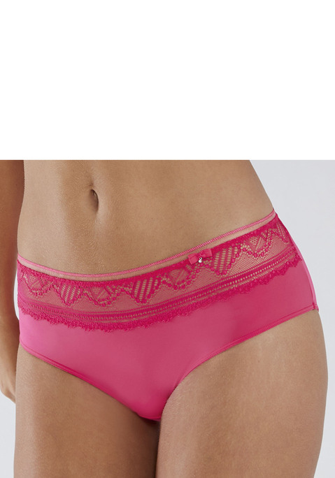 Bild: Panty von LASCANA: Feminine Panty mit feiner Zierschleife in der vorderen Mitte. Mit Bund aus anteilig recycelter Spitze in blumiger Optik. Mit eingearbeitetem Baumwollzwickel. Passende BH's aus der gleichen Serie erhältlich. Mit Liebe & Leidenschaft in Hamburg kreiert. Spitze aus 56% Polyamid recycelt, 27% Polyamid, 17% Elasthan, Microtouch aus 83% Polyamid recycelt, 17% Elasthan