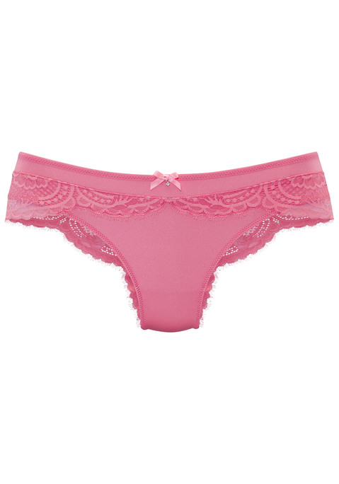 Bild: Panty von LASCANA: Feminine Panty mit feiner Spitze und Zierschleife. Vorne mittig  und Bund aus blickdichtem Microtouch. Mit eingearbeitetem Baumwollzwickel. Passende BH's aus der gleichen Serie erhältlich. Mit Liebe & Leidenschaft in Hamburg kreiert. Obermaterial: 87% Polyamid, 13% Elasthan.