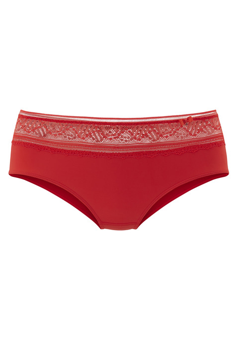 Bild: Panty von LASCANA: Feminine Panty mit feiner Zierschleife in der vorderen Mitte. Mit Bund aus anteilig recycelter Spitze in blumiger Optik. Mit eingearbeitetem Baumwollzwickel. Passende BH's aus der gleichen Serie erhältlich. Mit Liebe & Leidenschaft in Hamburg kreiert. Spitze aus 56% Polyamid recycelt, 27% Polyamid, 17% Elasthan, Microtouch aus 83% Polyamid recycelt, 17% Elasthan