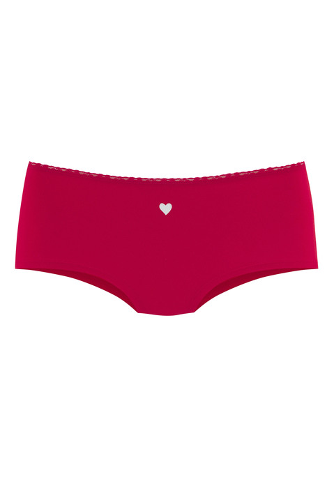 Bild: Panty von LASCANA: Pantys im 5er-Pack von Lascana. In der bezaubernden Valentinstags-Edition. Mit süßen Herzchen-Prints und Spitzendetails. Aus weicher, elastischer Baumwoll-Qualität.