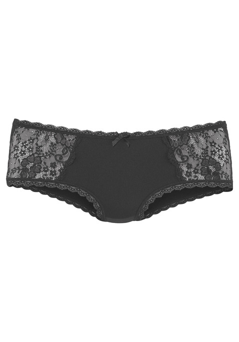 Bild: Panty von LASCANA: Die Panty von Lascana hat alles, was ein Wäscheliebling braucht! Neben dem angenehmen Tragekomfort der weichen Microfaser-Qualität überzeugt vor allem das bezaubernde Design. Mit transparenten, von Blumen inspirierten Spitzeneinsätzen, den weichen Spitzenbändchen am Bund und an den Beinausschnitten und einer niedlichen Zierschleife vorn bekommt der klassische Schnitt eine sinnliche Note, die den tollen Wohlfühl-Effekt auch optisch unterstützt. So wird die Panty von Lascana zum unwiderstehlichen Basic.