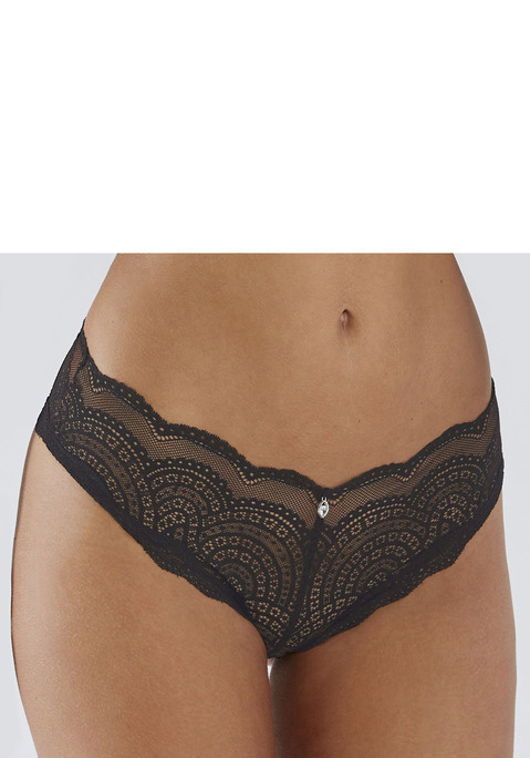 Bild: Panty von LASCANA: Feminine Panty mit edler Schnürung. Aus zarter Spitze und dezent transparentem Soft-Mesh. Mit eingearbeitetem Baumwollzwickel. Passende BHs aus der gleichen Serie erhältlich. Mit Liebe & Leidenschaft in Hamburg kreiert. Obermaterial: 88% Polyamid, 12% Elasthan.
