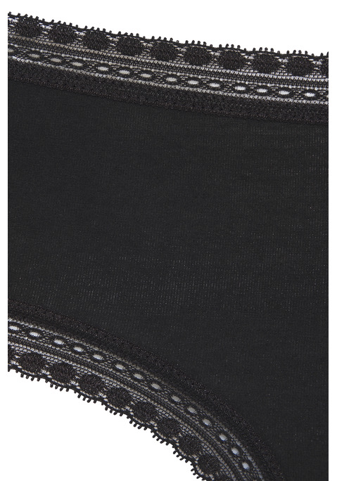 Bild: Panty von LASCANA: Lascana Pantys im 3er-Pack. Mit grafischer Spitze an Taillen- und Beinabschlüssen. Allover bedruckt und uni in einer Packung.