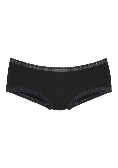 Bild: Panty von LASCANA: Lascana Pantys im 3er-Pack. Mit grafischer Spitze an Taillen- und Beinabschlüssen. Allover bedruckt und uni in einer Packung.
