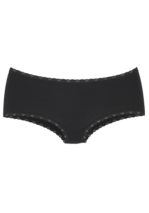 Bild: Panty von LASCANA: Schöne Panty von Lascana im praktischen 3er-Pack. Vielseitig dank unifarbenem Design. Blümchenspitze am Bund und Beinausschnitt für einen verspielten Akzent. Tolle Single-Jersey-Qualität mit Modal für ein glattes und weiches Tragegefühl.