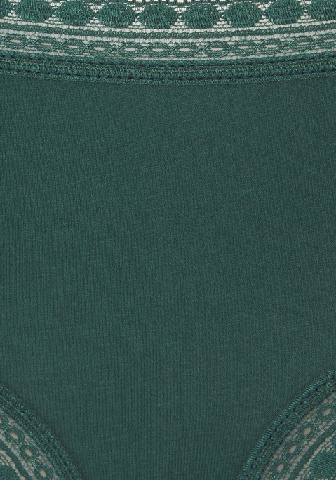 Bild: Panty von LASCANA: Lascana Pantys im 3er-Pack. Mit grafischer Spitze an Taillen- und Beinabschlüssen. Allover bedruckt und uni in einer Packung.