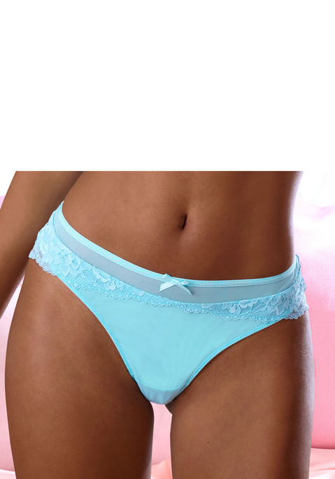 Bild: Panty von LASCANA: Verführerische Panty mit zarter Zierschleife vorne mittig. Gefertigt aus einem edlen Mix aus feiner Spitze und Soft-Mesh. Mit eingearbeitetem Baumwollzwickel. Passende BHs erhältlich, um dein Dessous-Set zu vervollständigen. Mit Liebe & Leidenschaft in Hamburg kreiert. Aus 90% Polyamid, 10% Elasthan.