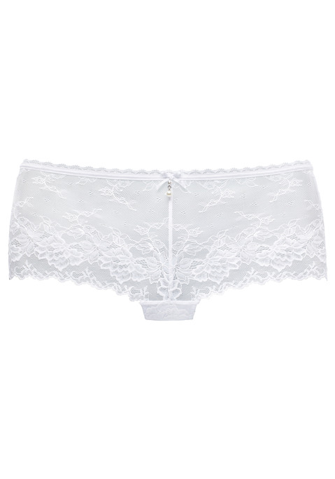 Bild: Panty von LASCANA: Feminine Panty in abdeckender Schnittform mit feiner Zierschleife und edlem Perlenaccessoire in der vorderen Mitte. Aus elastischer, dezent transparenter Jacquardspitze. Mit eingearbeitetem Baumwollzwickel. Passende BHs aus der gleichen Serie erhältlich. Mit Liebe & Leidenschaft in Hamburg kreiert. Aus 88% Polyamid, 6% Elasthan, 6% Polyester.