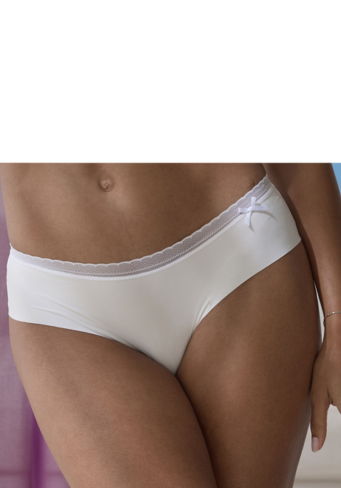 Bild: Panty von LASCANA: Modische Panty mit nahtloser Verarbeitung in abdeckender Schnittform. Aus softem Microtouch-Material. Mit hübschem Spitzenbund und feiner Zierschleife vorne mittig. Mit eingearbeitetem Baumwollzwickel. Mit Liebe & Leidenschaft in Hamburg kreiert. Aus 65% Polyamid, 35% Elasthan.