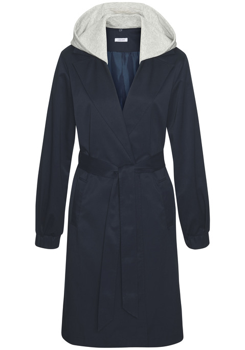 Bild: Parka von LASCANA: Stilvoller Trenchcoat von Lascana. Integrierter Gummizug am Rücken und ein Bindegürtel für eine optimale Passform. Abnehmbare Jersey-Kapuze mit Knopfverschluss. Knöpfe in Hornoptik. Ideal für die Übergangszeit. Pflegeleichte, gefütterte Webqualität.