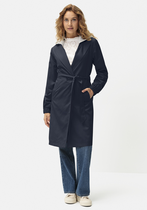 Bild: Parka von LASCANA: Stilvoller Trenchcoat von Lascana. Integrierter Gummizug am Rücken und ein Bindegürtel für eine optimale Passform. Abnehmbare Jersey-Kapuze mit Knopfverschluss. Knöpfe in Hornoptik. Ideal für die Übergangszeit. Pflegeleichte, gefütterte Webqualität.
