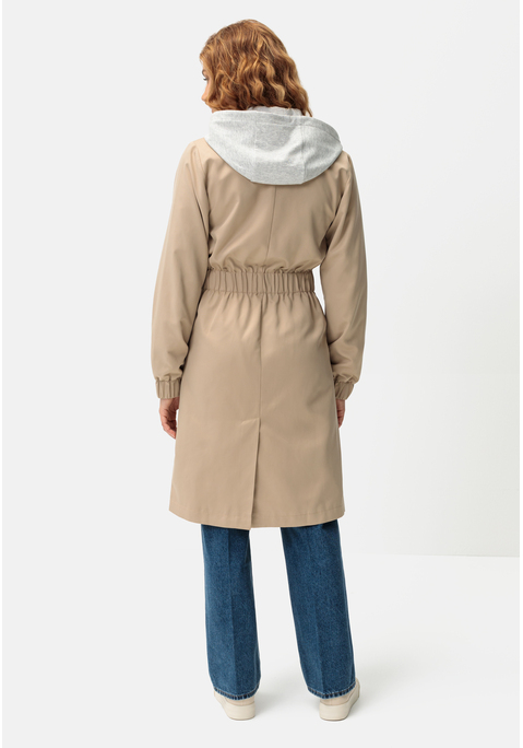 Bild: Parka von LASCANA: Stilvoller Trenchcoat von Lascana. Integrierter Gummizug am Rücken und ein Bindegürtel für eine optimale Passform. Abnehmbare Jersey-Kapuze mit Knopfverschluss. Knöpfe in Hornoptik. Ideal für die Übergangszeit. Pflegeleichte, gefütterte Webqualität.