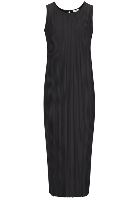 Bild: Plisseekleid von LASCANA: Modisches Midikleid von Lascana mit breiten Trägern. Gerade zulaufende Passform. Vielseitig zu stylen und perfekt für warme Tage. Weiche Jerseyware im Plissee-Look.