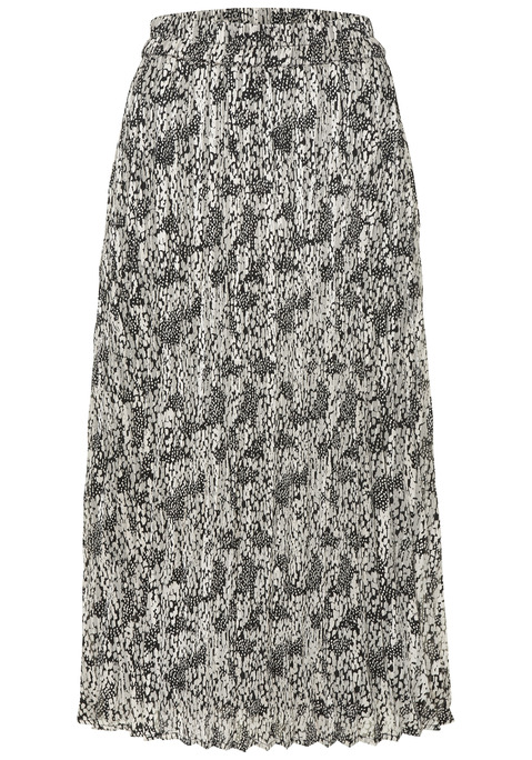 Bild: Plisseerock von LASCANA: Plissierter Midirock aus allover bedrucktem Chiffon von Lascana. Gefüttert. Leichte Webware mit recyceltem Polyester.