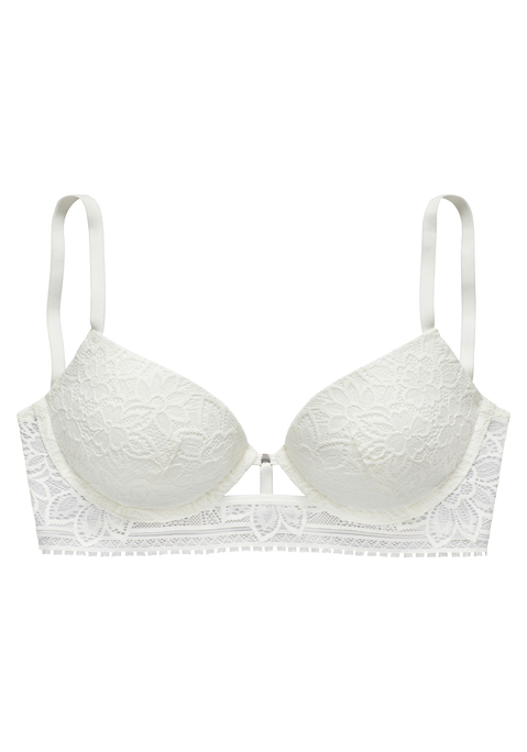 Bild: Push-up-BH von LASCANA: Femininer Push-up-BH mit Bügel & integrierten Kissen - für ein tolles Dekolleté. Rundherum aus floraler Jacquardspitze. Individuell verstellbare Träger sowie Rückenverschluss. Passende Unterteile aus der gleichen Serie erhältlich. Mit Spitze, die anteilig recyceltes Polyamid enthält. Reizwäsche. Verführerische Dessous. Spitzen-Dessous. Romantische Dessous. Verspielte Dessous. Aus 60% Polyamid, 33% Polyester, 7% Elasthan.