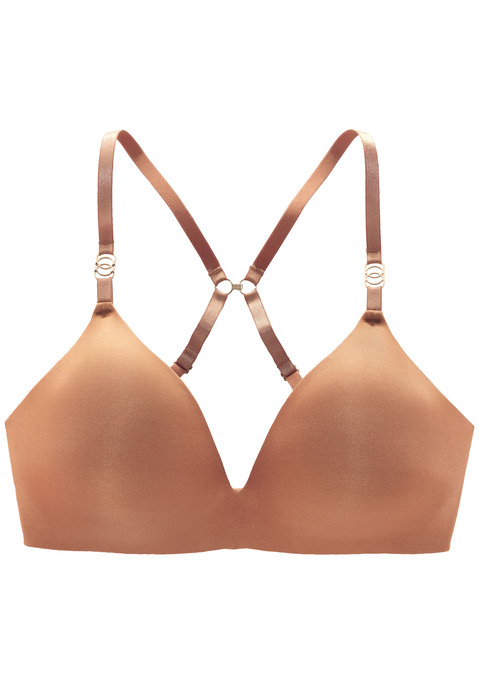 Bild: Push-up-BH von LASCANA: Femininer Push-up-Bralette-BH (ohne Bügel) mit integriertem Kissen - für ein tolles Dekolleté. Mit einem hübschen, dezent transparenten Spitzenrücken. Mit edlen Accessoires an den Trägern. Träger im Rücken zusammenhakbar. Individuell verstellbare Träger sowie Rückenverschluss. Aus 60% Polyamid, 35% Polyester, 5% Elasthan.
