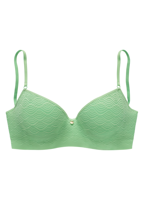 Bild: Push-up-BH von LASCANA: Modischer Push-up-BH mit Bügel in Bandeau-Form. Aus Spitze in moderner Optik mit extraflachen Kanten. Cups mit integrierten Kissen - für ein tolles Dekolleté. Individuell verstellbare Träger sowie Rückenverschluss. Mit Liebe & Leidenschaft in Hamburg kreiert. Aus 84% Polyamid, 16% Elasthan.