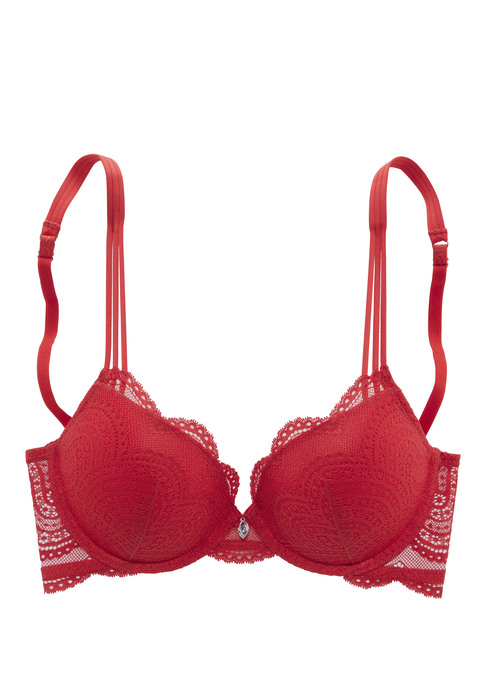 LASCANA Push-up-BH Damen rot Gr.75D