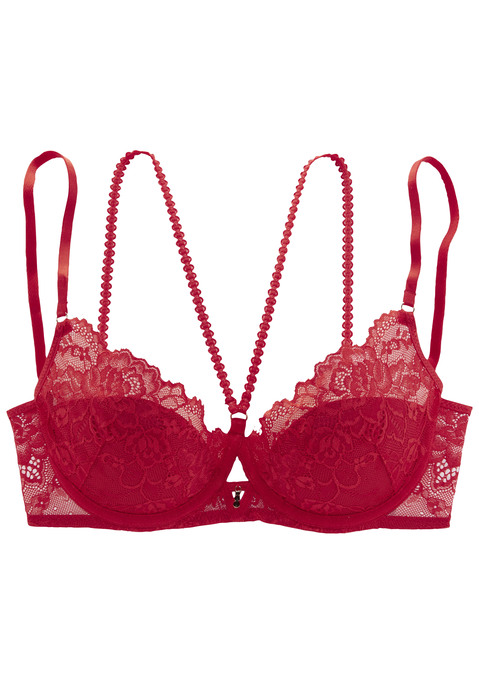 Bild: Push-up-BH von LASCANA: Verführerischer Push-up-BH mit Bügel und integriertem Kissen im Untercup. Aus edler Spitze mit extravagantem Zierbändchen und sexy Cut-Out. Individuell verstellbare Träger sowie Rückenverschluss. Passende Unterteile aus der gleichen Serie erhältlich. Mit Liebe & Leidenschaft in Hamburg kreiert. Obermaterial: 90% Polyamid, 10% Elasthan.