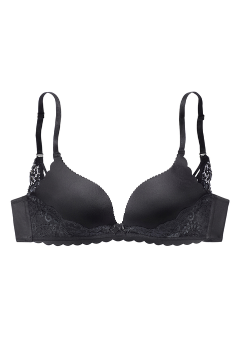 LASCANA Push-up-BH Damen schwarz Gr.70B