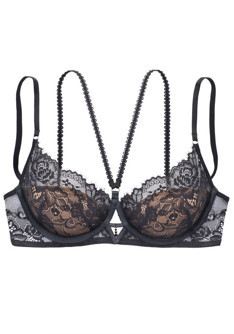 LASCANA Push-up-BH Damen schwarz Gr.70D