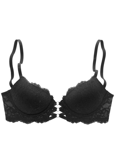 Bild: Push-up-BH von LASCANA: Sexy Push-up-BH in modischem Leo-Look mit aufregender Schnürung. Mit eingearbeitetem Formbügel und herausnehmbaren Kissen für ein tolles Dekolleteé. Träger und Rückenverschluss sind individuell verstellbar. Passenden Unterteilen aus der gleichen Serie erhältlich. Mit Liebe & Leidenschaft in Hamburg kreiert. Reizwäsche. Verführerische Dessous. Spitzen-Dessous. Romantische Dessous. Verspielte Dessous. Obermaterial: 60% Polyamid, 35% Polyester, 5% Elasthan.