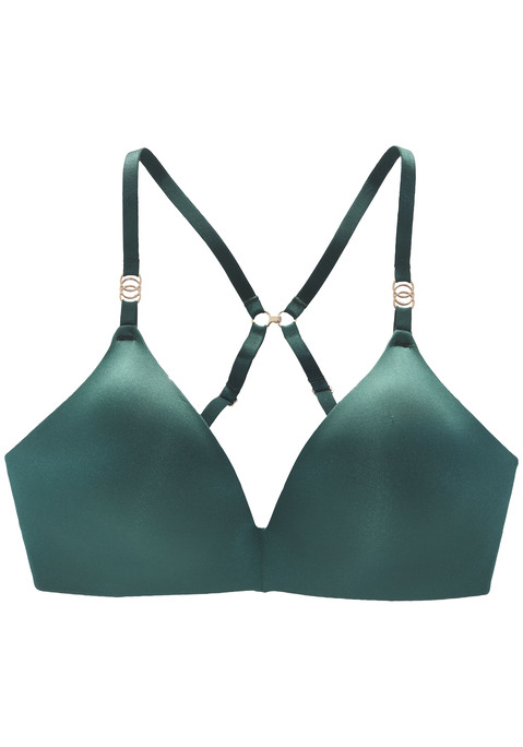 Bild: Push-up-BH von LASCANA: Femininer Push-up-Bralette-BH (ohne Bügel) mit integriertem Kissen - für ein tolles Dekolleté. Mit einem hübschen, dezent transparenten Spitzenrücken. Mit edlen Accessoires an den Trägern. Träger im Rücken zusammenhakbar. Individuell verstellbare Träger sowie Rückenverschluss. Aus 60% Polyamid, 35% Polyester, 5% Elasthan.