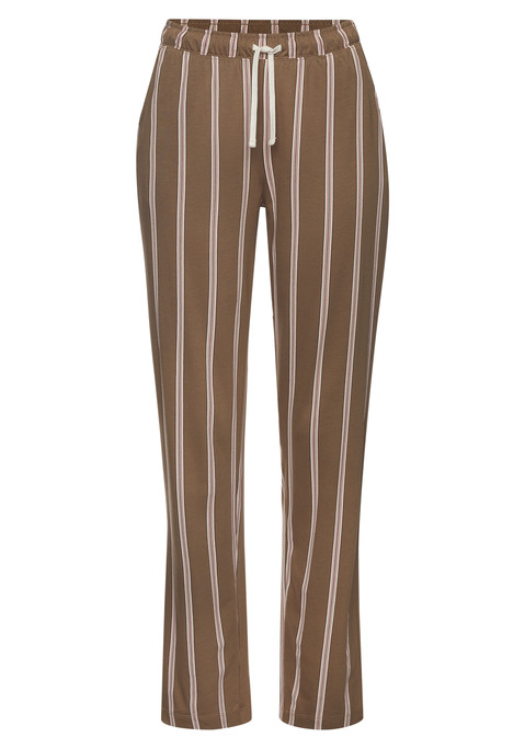 Bild: Pyjamahose von LASCANA: Pyjamahose von Lascana mit Alloverprint. Elastischer Tunnelzugbund mit Bindeband. Seitliche Eingrifftaschen. Schmale Passform. Trageangenehmer Baumwoll-Viskose-Jersey.