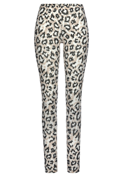 Bild: Pyjamahose von LASCANA: Lange Schlafleggins von Lascana. Mit breitem, elastischem Bündchen. Obermaterial: 92% Baumwolle (unterstützt Cotton made in Africa)  , 8% Elasthan