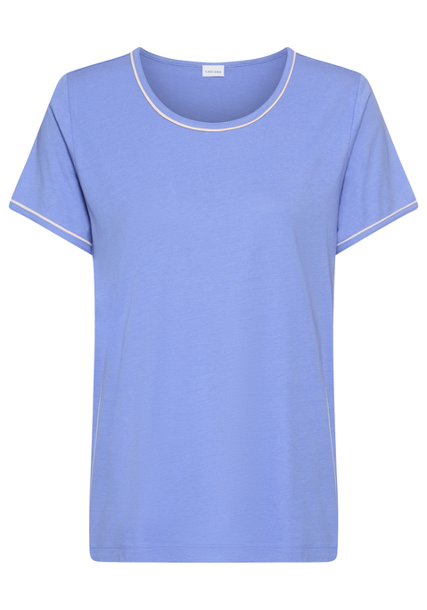 Bild: Pyjamaoberteil von LASCANA: Pyjamaoberteil von Lascana. Ärmelsaum und Ausschnitt mit Kontrastpaspel. Weicher Single Jersey aus Baumwoll- Viskosemischung.