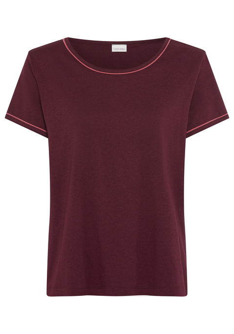 Bild: Pyjamaoberteil von LASCANA: Pyjamaoberteil von Lascana. Ärmelsaum und Ausschnitt mit Kontrastpaspel. Weicher Single Jersey aus Baumwoll- Viskosemischung.