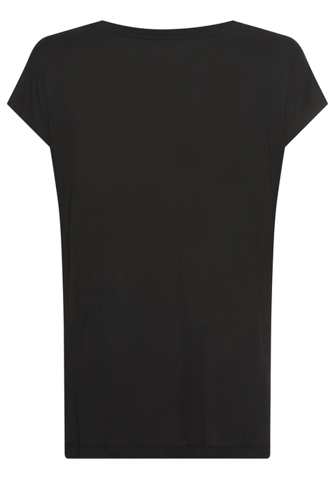 Bild: Pyjamaoberteil von LASCANA: Unifarbenes T-Shirt von Lascana. Weiterer Rundhalsausschnitt und kurze, angeschnittene Ärmel. Zarter Spitzenbesatz an der Schulter. Figurumspielende Passform. Komfortable Sleepwear. Weich fließender Single-Jersey aus Viskose.