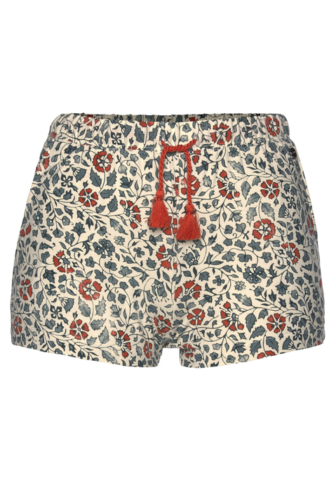 Bild: Pyjamashorts von LASCANA: Pyjamashorts mit floralem Print. Praktische Eingriffstaschen, sowie ein elastischer Bund mit Kordel und Quasten. Angenehme Polyester-Viskosequalität.