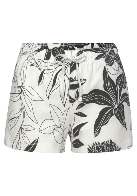 Bild: Pyjamashorts von LASCANA: Shorts von Lascana. Mit floralem Alloverprint. Hoher Elastikbund mit Tunnelzug. Weite Passform. Weiche Single-Jersey-Qualität aus 50% Baumwolle, 50% Viskose.
