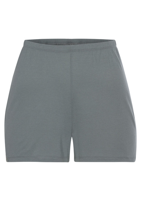 Bild: Pyjamashorts von LASCANA: Shorts von Lascana. Unifarbenes Design. Dreieckige Spitzeneinsätze an den Seiten. Schmaler, elastischer Bund. Edle Single-Jersey-Qualität aus 95% Viskose, 5% Elasthan. Spitze: 88% Polyamid, 12% Elasthan.