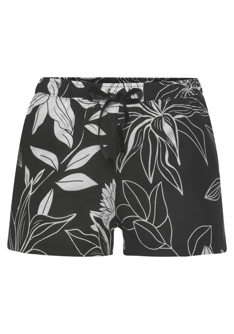 Bild: Pyjamashorts von LASCANA: Shorts von Lascana. Mit floralem Alloverprint. Hoher Elastikbund mit Tunnelzug. Weite Passform. Weiche Single-Jersey-Qualität aus 50% Baumwolle, 50% Viskose.
