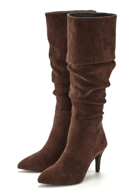 Bild: Reißverschlussstiefel von LASCANA: Stiefel von LASCANA. Absatzhöhe ca. 8 cm. Obermaterial aus Microfaser. Futter und Decksohle aus Textil. Laufsohle aus Synthetik.