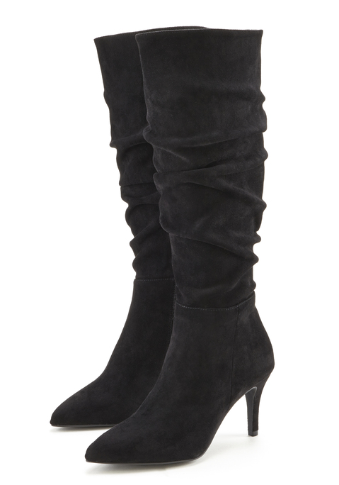 Bild: Reißverschlussstiefel von LASCANA: Stiefel von LASCANA. Absatzhöhe ca. 8 cm. Obermaterial aus Microfaser. Futter und Decksohle aus Textil. Laufsohle aus Synthetik.