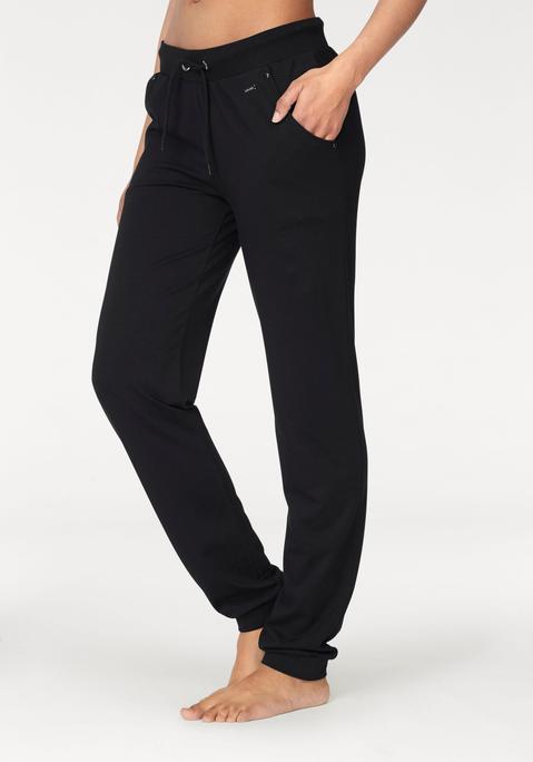 Bild: Relaxhose von LASCANA: Relaxhose von Lascana. Bündchen mit regulierbarem Kordelzug. Seitliche Eingrifftaschen. Aus 47% Baumwolle, 47% Modal, 6% Elasthan.