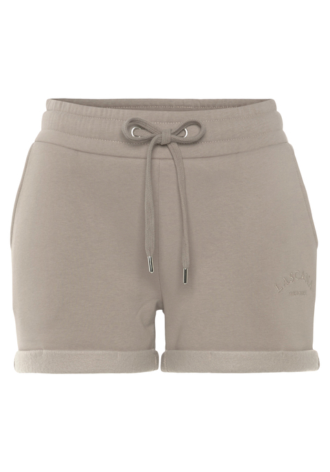 Bild: Relaxshorts von LASCANA: Sweatshorts von Lascana. Unifarbenes Design. Umgeschlagene Beinabschlüsse. Elastischer Tunnelzugbund. Seitliche Eingrifftaschen. Logostickerei seitlich. Weiche Sweatqualität.