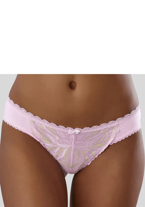 Bild: Rioslip von LASCANA: Femininer Slip mit einzigartigen Spitzen-Details. Mit feiner Spitzenborte und Zierschleife. Mit eingearbeitetem Baumwollzwickel. Passende BH's aus der gleichen Serie erhältlich. Mit Liebe & Leidenschaft in Hamburg kreiert. Obermaterial: 90% Polyamid, 10% Elasthan.