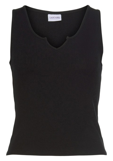 LASCANA Ripptanktop Damen schwarz Gr.44/46