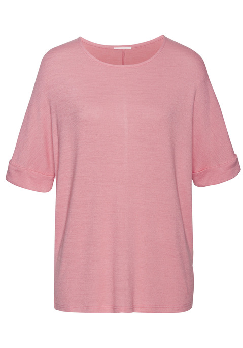 LASCANA Rundhalsshirt Damen pink Gr.32/34