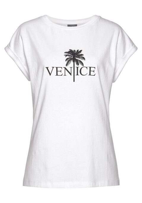 Bild: Rundhalsshirt von Venice Beach: Shirt von VENICE BEACH. Mit Frontdruck. Länge ca. 64 cm. Aus 100% Baumwolle (unterstützt Cotton made in Africa).