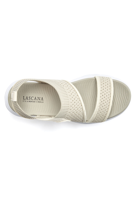 Bild: Sandale von LASCANA: Sandale VEGAN von LASCANA. Obermaterial aus Textil. Decksohle und Laufsohle aus Synthetik.