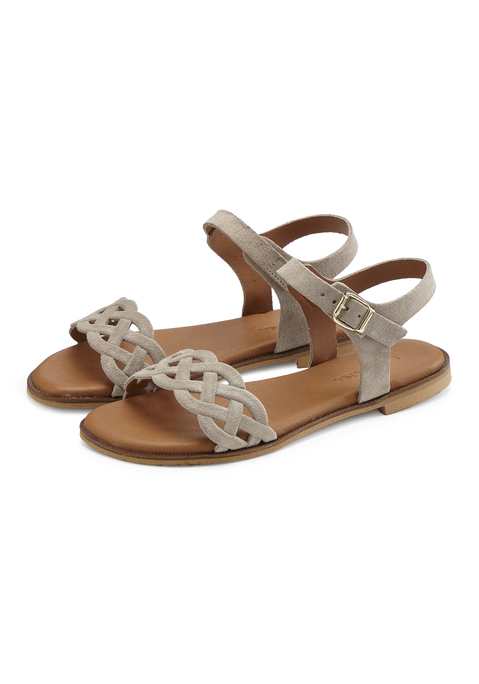 Bild: Sandale von LASCANA: Sandale aus Leder von LASCANA. Made in Spain. Obermaterial aus Rindsleder. Futter und Decksohle aus Polyester und Lederimitat. Laufsohle aus Synthetik.