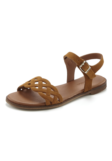 Bild: Sandale von LASCANA: Sandale aus Leder von LASCANA. Made in Spain. Obermaterial aus Rindsleder. Futter und Decksohle aus Polyester und Lederimitat. Laufsohle aus Synthetik.