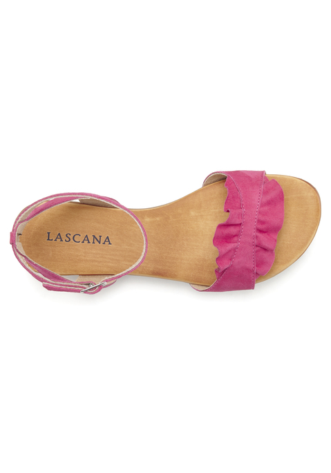 Bild: Sandale von LASCANA: Sandale aus Leder von LASCANA. Made in Italy. Obermaterial aus weichem Ziegenleder, Futter aus Schweinsleder, Decksohle aus Rindsleder, Laufsohle aus Synthetik.