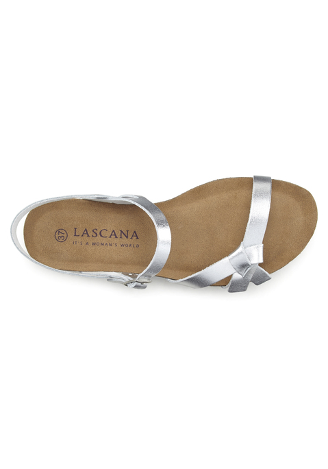 Bild: Sandale von LASCANA: Sandale aus Leder mit Korkfußbett von LASCANA. Made in Spain. Obermaterial und Decksohle aus Rindsleder. Laufsohle aus Synthetik.